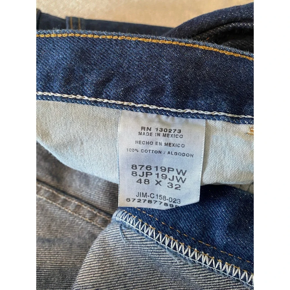 NWT Rustler Jeans 48x32 Blue Regular Fit Straight Leg Heavyweight Denim Workwear